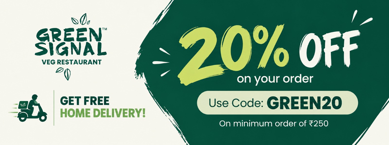 Green Signal 20% off on your order - Code GREEN20